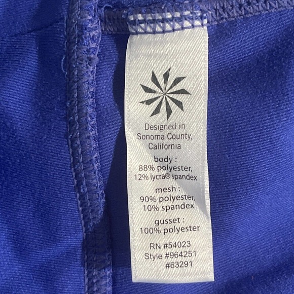 Athleta Sonar Crop Capri Legging Women XS 63291 Blue Running Workout Pockets EUC - Picture 6 of 8